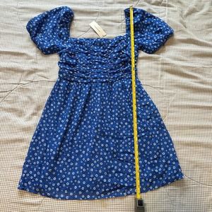 NWT Blue Rain by Francesca's Floral Babydoll Mini Dress